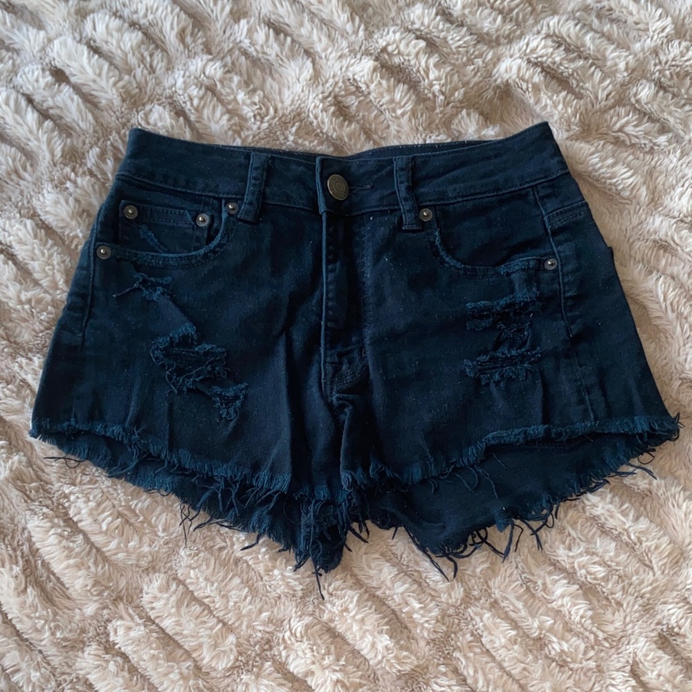 American Eagle AE High Rise Distressed Shorts